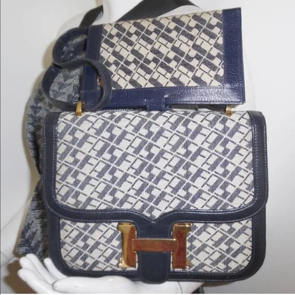 Vintage SAKS fifth avenue monogram purse set wallet two way - Picture 3 of 7